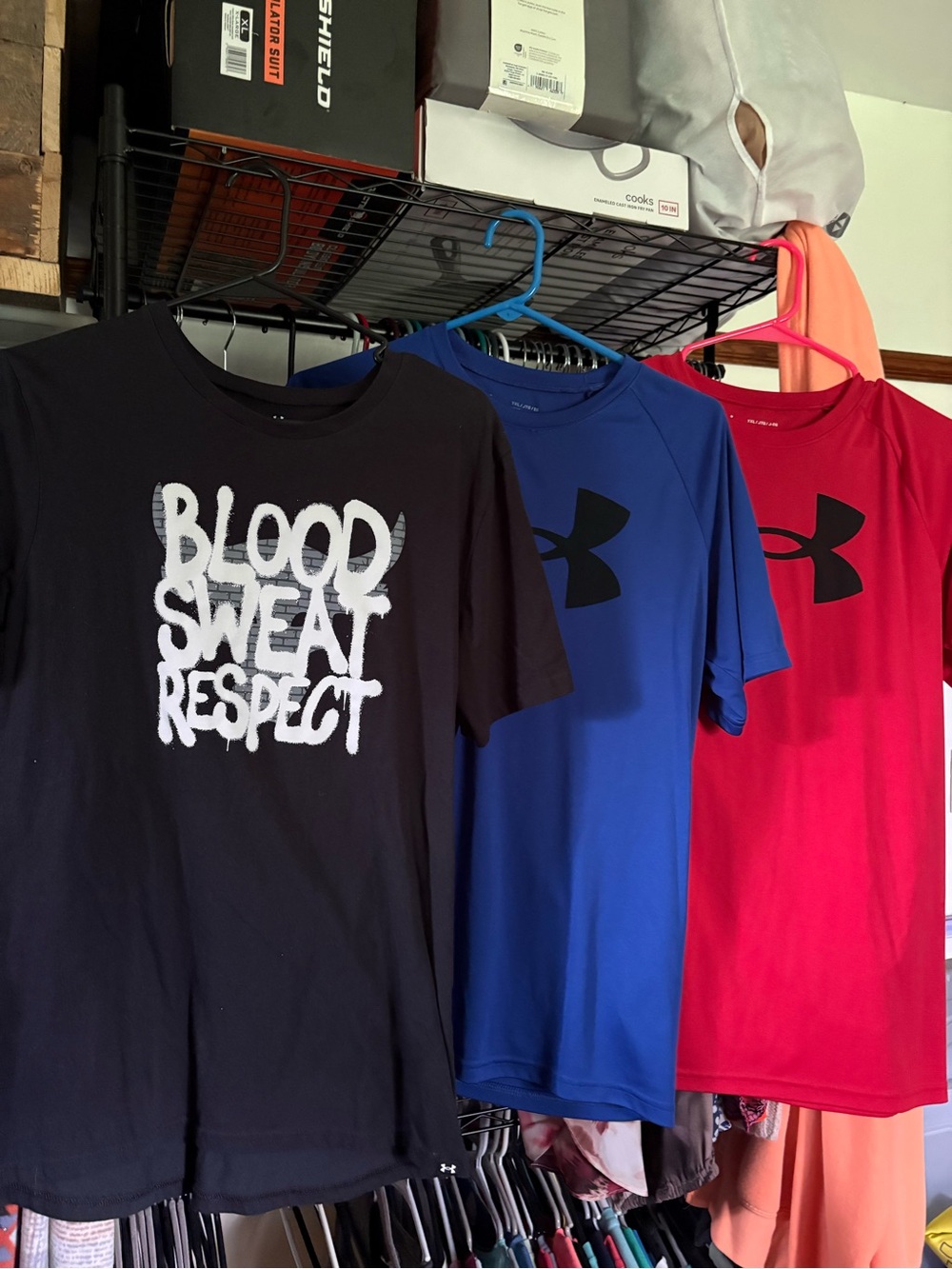 Under Armour Kids Short Sleeve Tees - Black, Blue, Red